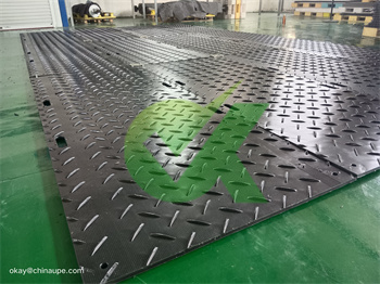 digger plastic road mat 12mm thick for foundation works
